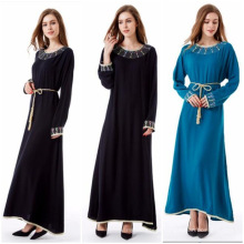 Novo modelo abaya em dubai Modest moda frente vestido fechado muçulmano casual abaya